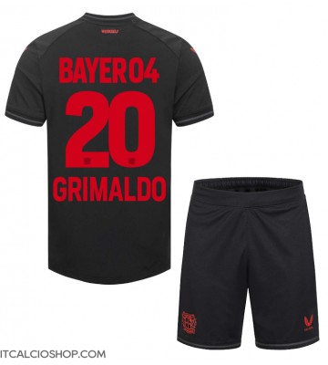 Bayer Leverkusen Alejandro Grimaldo #20 Prima Maglia Bambino 2023-24 Manica Corta (+ Pantaloni corti)